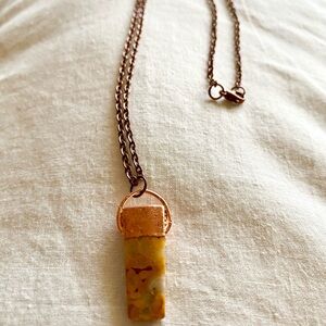 Jasper and Copper Pendant Necklace